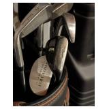 G - Wilson Staff Golf Clubs in Staff Bag with Walking Cart & Hard Travel Case