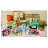 B2 - Spirit of the Earth Bath & Body Gift Basket Lot - Avon Foot Works & Candle Dish