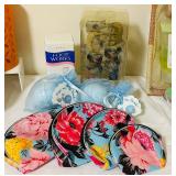 B2 - Spirit of the Earth Bath & Body Gift Basket Lot - Avon Foot Works & Candle Dish