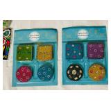 B2 - Travel Memorabilia Bundle: Singapore Magnets, India Souvenirs & Textiles