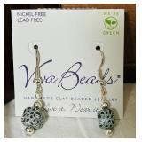 B2 - Wooden Jewelry Box with Necklace Hangers & Photo Inserts - 16 x 19 in, with lots of beautiful jewelry!