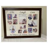 B2 - Wooden Jewelry Box with Necklace Hangers & Photo Inserts - 16 x 19 in, with lots of beautiful jewelry!