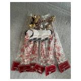 B2 - Bell Ornament 4.5in - Crystal Snowflake Drops, Bayberry Scented Ornament & Holiday Decor Lot