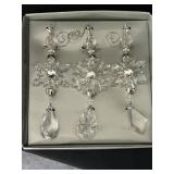 B2 - Bell Ornament 4.5in - Crystal Snowflake Drops, Bayberry Scented Ornament & Holiday Decor Lot