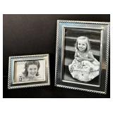 B2 - Harbortown Industries 40-Photo Frames - Mixed Sizes Silver Beaded (Set of 6)