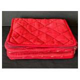 B1 - Cherokee Red Tote Bag with Braided Handles Includes Quilted Pouch & Detachable Strap