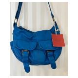 B2 - Mossimo Supply Co Blue Shoulder Bag, Front Flap Pockets