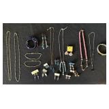 B2 - Assorted Costume Jewelry Lot - Necklaces, Bracelets, Earrings, Beads & Pearls