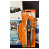 B1 - RCA RP5400 Alarm Clock, Fiskars Pruner, Stanley Headlamp HL15, 3M Aura N95 (20-pack), Zorb-Eel Ultra-Absorbent Towels