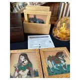 B2 - Madrid Travel Souvenir Lot - Gemstone Paintings, Indian Boxes & Decorative Trinkets