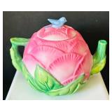 B2 - Ceramic Teapots - Six-Piece Hand-Painted Fruit & Flower Set