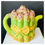 B2 - Ceramic Teapots - Six-Piece Hand-Painted Fruit & Flower Set