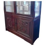 FLR - Vintage Chinese Dragon Carved Display Cabinet