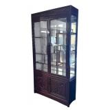 FLR - Vintage Chinese Dragon Carved Display Cabinet