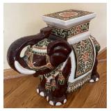 K - Elephant Ceramic Plant Stand / Garden Stool
