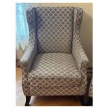 LR - Pier 1 Imports Armchairs with Grey Trellis Upholstery