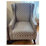 LR - Pier 1 Imports Armchairs with Grey Trellis Upholstery