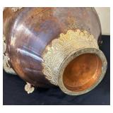 K - Vintage Copper & Silver Overlay Dragon Ewer