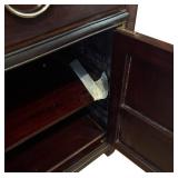 DR - Vintage Asian Fish Motif Rosewood with Mother of Pearl Inlay Credenza / Sideboard / Buffet Server