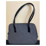K - Vintage Prada Handbag / Vintage Prada Wool and Leather Shoulder Handbag