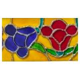K - Stained Glass Style Floral Panels