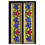 K - Stained Glass Style Floral Panels