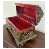 K - Vintage Balinese Wooden Dresser Top Box