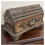 K - Vintage Balinese Wooden Dresser Top Box