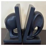 K - Ceramic Elephant Bookends