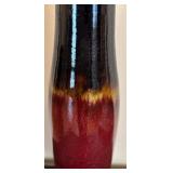 K - Glazed Black to Burgundy Ombre Vase