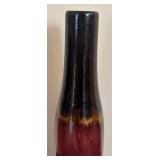 K - Glazed Black to Burgundy Ombre Vase
