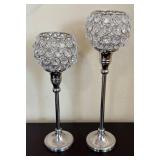 K - Crystal Style Candle Holders & Leaf-Candelabra