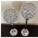 K - Crystal Style Candle Holders & Leaf-Candelabra