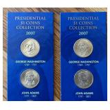 K - Two 2007 Presidential $1 Coins Collection Sets