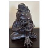 LR - Adorable Bronze Frog Figurines Set of 3