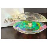 K - Oleg Cassini Crystal Oyster with Pearl Figurine