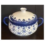 LR - Blue & White Ceramic Dishes with Trinket Box