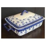 LR - Blue & White Ceramic Dishes with Trinket Box