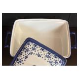 LR - Blue & White Ceramic Dishes with Trinket Box