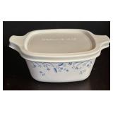 CorningWare Lidded Casseroles - Blue Floral Pattern