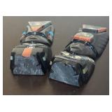 K - Pair of Mexican Headdress Bust Figurines with Abalone Shell Inlays