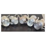 Five Silver-Plated Teapot Candle Holders