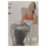 LR - Sharper Image Calming Cozy Massaging Heating Wrap - Sherpa Lining, 9 Modes