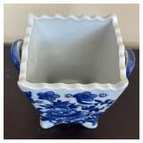 LR - Blue & White Boot Vases and Jar