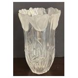 LR - Frosted Tulip Glass Vase