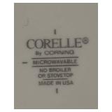 LR - Corelle by Corning Dinner Plates - Leaf & Swirl Border Pattern