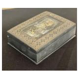 K - Vintage Dhokra Trinket Box and Small Trinket Box