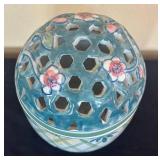 LR - Chinoiserie Floral Lidded Porcelain Potpurri Jars