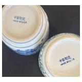 LR - Chinoiserie Floral Lidded Porcelain Potpurri Jars