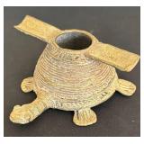 K - Vintage Brass Turtle Figurines